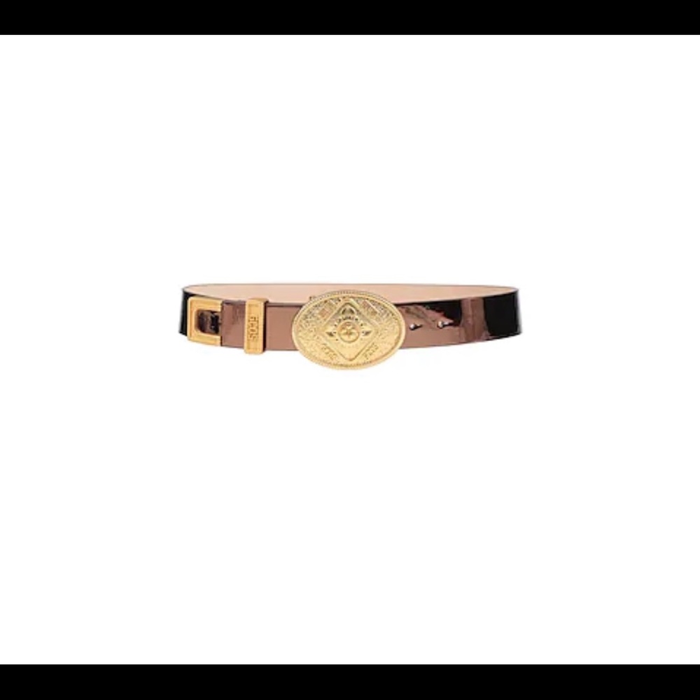 GCDS bronze belt w gold Buckle